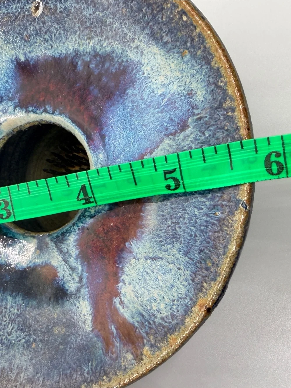 Handmade blue red